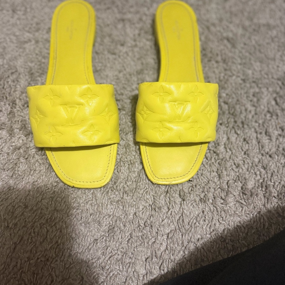 Louis Vuitton Bright Yellow Mules